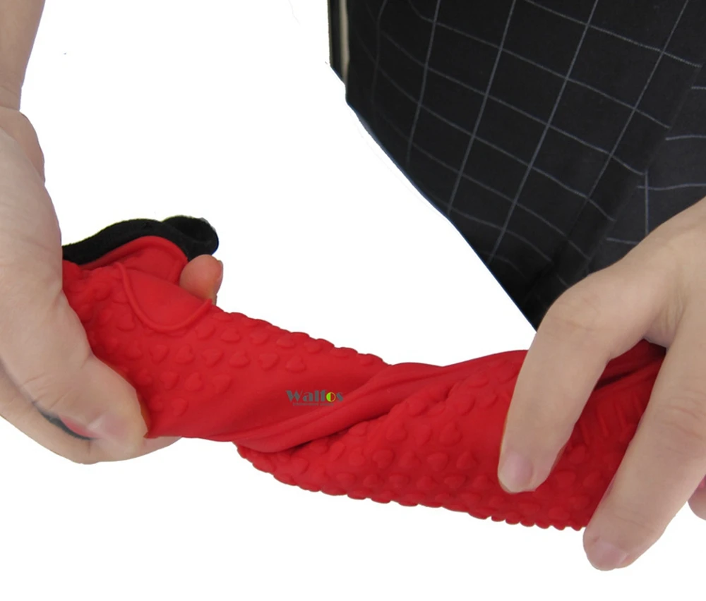 WALFOS супер толстые термостойкие силиконовые перчатки из двух частей с хлопком для