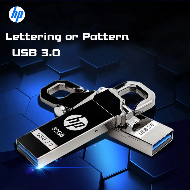 флешка 32 гб Hp x750w usb flash drive ГБ 3.0 pen высокой скорости металл USB Stick Pendrive Memory stick бизнес