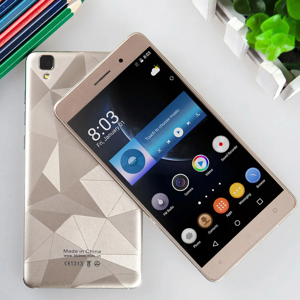 Bluboo Майя смартфон 3G 5 &quotAndroid 6 0 MTK6580 4 ядра 3000 мАч 2 ГБ + 16 13.0MP 8.0MP двойной камеры Dual SIM