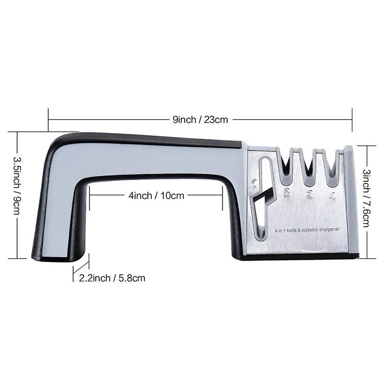 

Knife Sharpener 4 Stages Professional Kitchen Sharpening Stone Grinder knives Whetstone Tungsten Diamond Ceramic Sharpener Tool