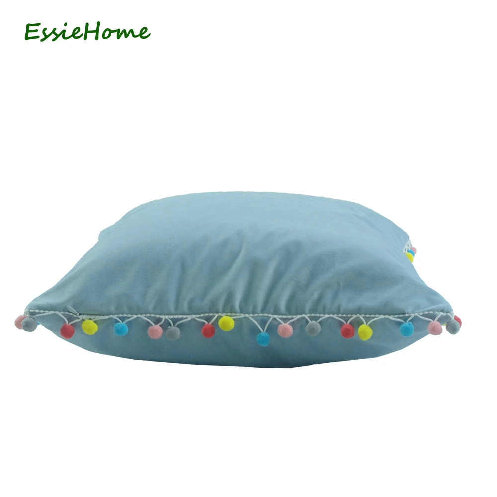 Силиконовый чехол для подушки ESSIE HOME мягкий Бархатный Чехол голубого цвета с