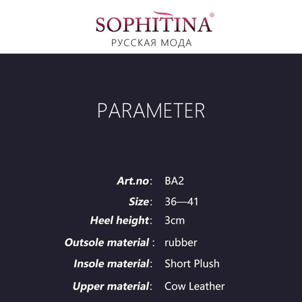 

SOPHITINA Genuine Leather Knee-High Boots For Women Basic Round Toe Cow Leather Handmade With Rivet Boots 2020 New Shoes BA2