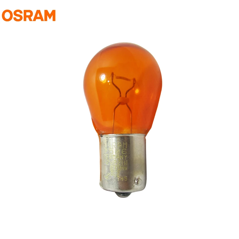 10 шт. OSRAM S25 H6W H21W P21W PY21W 12V исходной линии фары указателя поворота Стоп-сигнал светлые Противотуманные фары OEM автомобильная галогеновая лампы - Испускаемый цвет: PY21W 7506Y BA15s