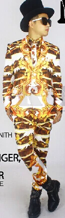 suit shirt and pants Мужская одежда, тонкий сценический Блейзер, платье в европейском и американском стиле, большие размеры, мужской костюм, костюмы для мужчин, модные костюмы певицы - Цвет: suit shirt and pants
