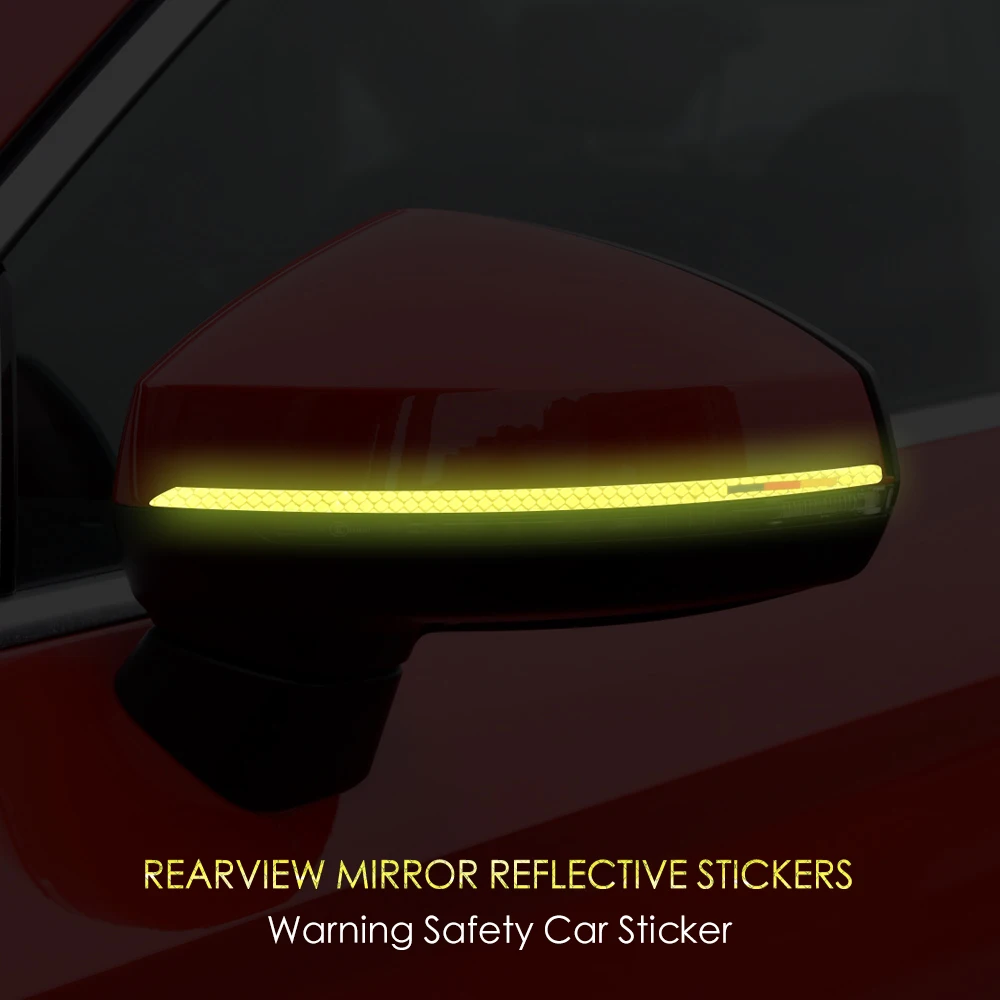 2PCS Car Styling Reflective Tape Mark Decal Anti-collision Side Rearview Mirror Sticker For Audi a3 8v 2014-2018 Accessories | Автомобили