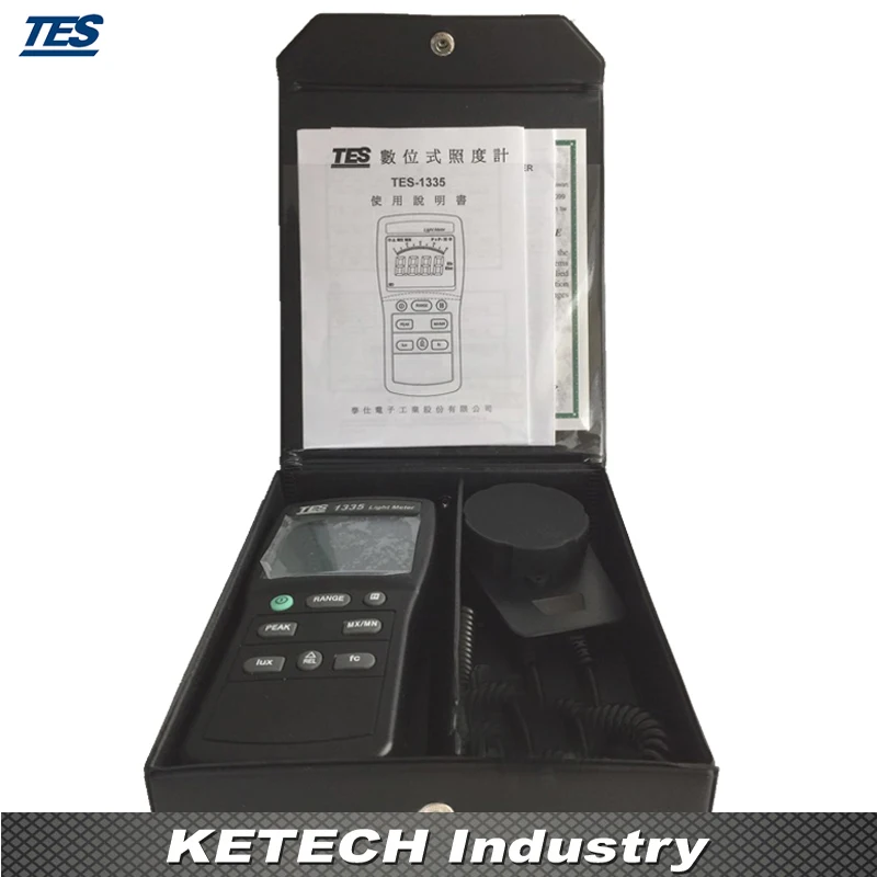 Цифровой измеритель светильник с диапазоном от 0 до 400000 люкс TES1335|level meter|level digitallevel