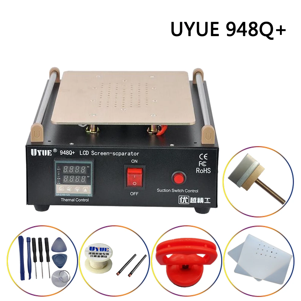 Mobile Phone LCD Screen Separator Uyue 948Q + Built-in Vacuum Pump Max. 11-inch Glass Touch Screen Renovation