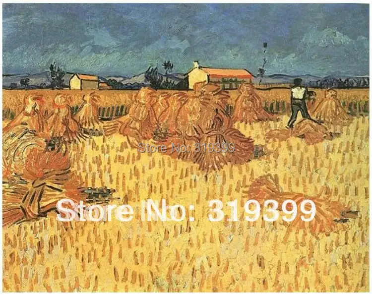 Льняное полотно картина маслом урожай в Провансе от Винсента Ван Гога 100% ручная