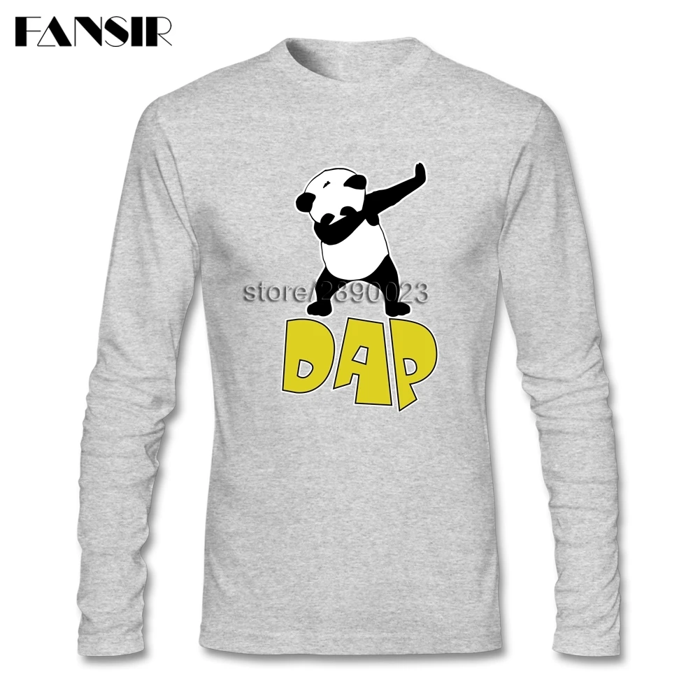 Мужские футболки в стиле хип хоп с пандой забавные танцевальные Dab длинным