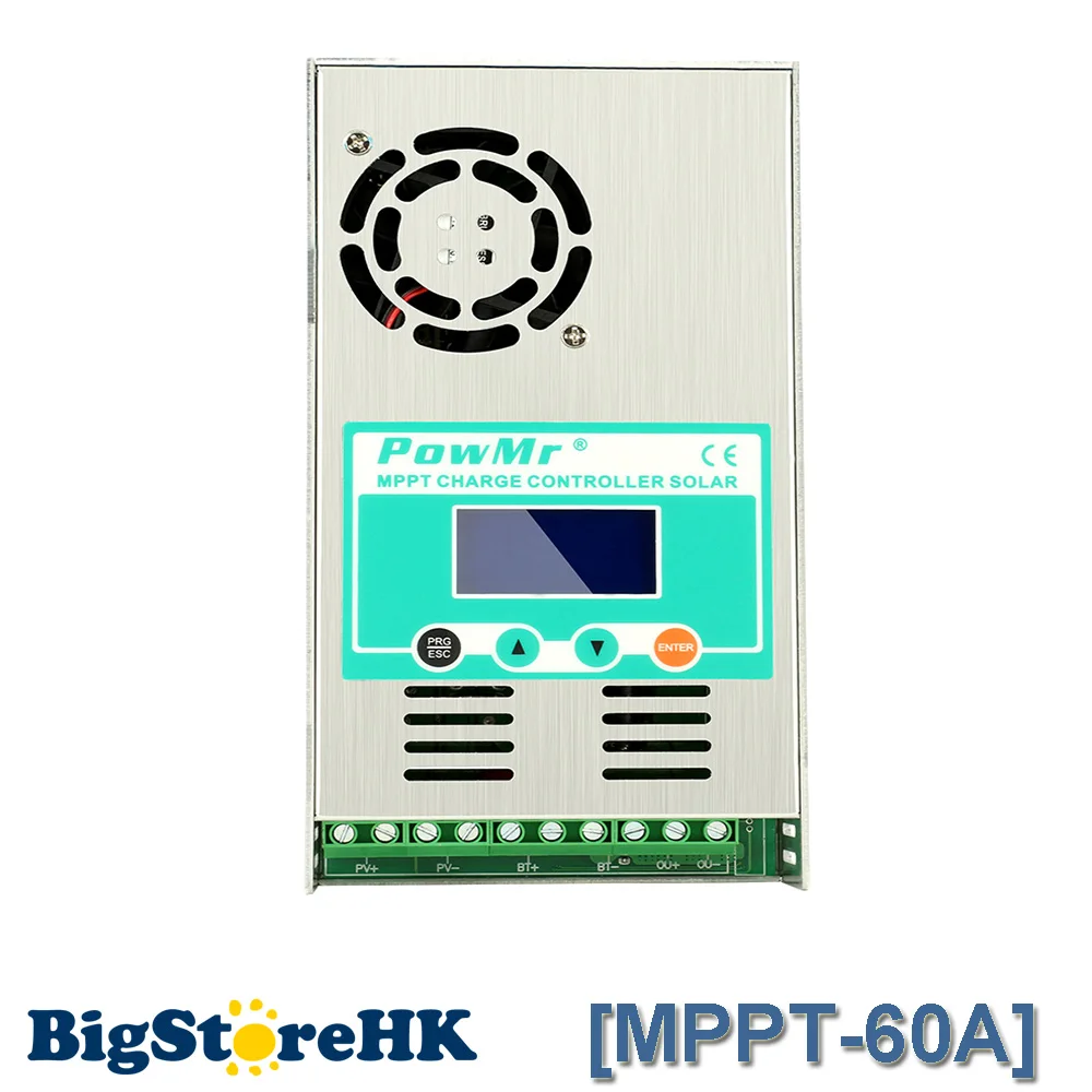 Регулятор солнечной энергии PowMr MPPT 60A 48V 36V 24V 12V Auto Max 190VDC ЖК контроллер для свинцово