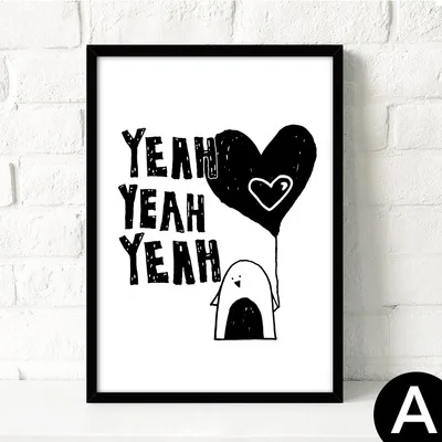 Черно-белая сова аниамлы Цитата современный плакат холст печать стены