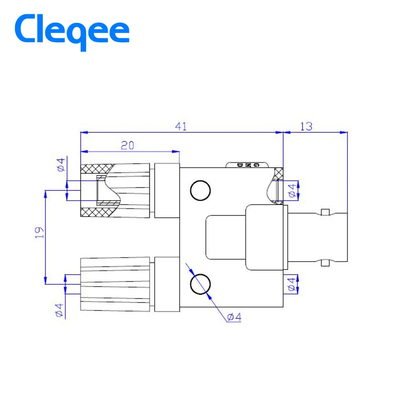 Cleqee P7008 Q9 BNC Гнездовой штекер P7009 к двум банановым разъемам RF адаптер | Инструменты