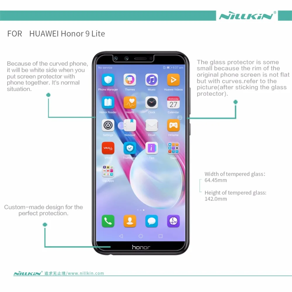Для huawei Honor 20 Pro 10 стекло Nillkin 9H жесткий 2.5D Закаленное протектор экрана для 9 Lite