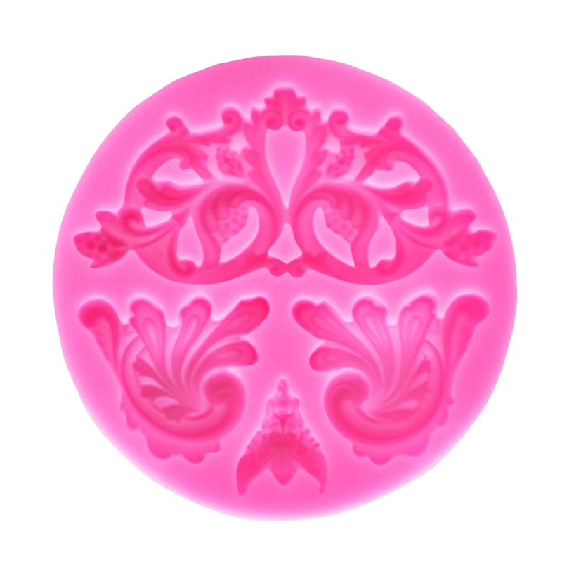 Розовый ретро Европейский шаблон формы силиконовые для украшения торта