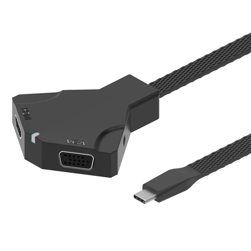 USB 3 1 C type до 4K 2K HD HDMI VGA 5 мм аудио адаптер USB-C конвертер кабель для ноутбука Macbook Google |