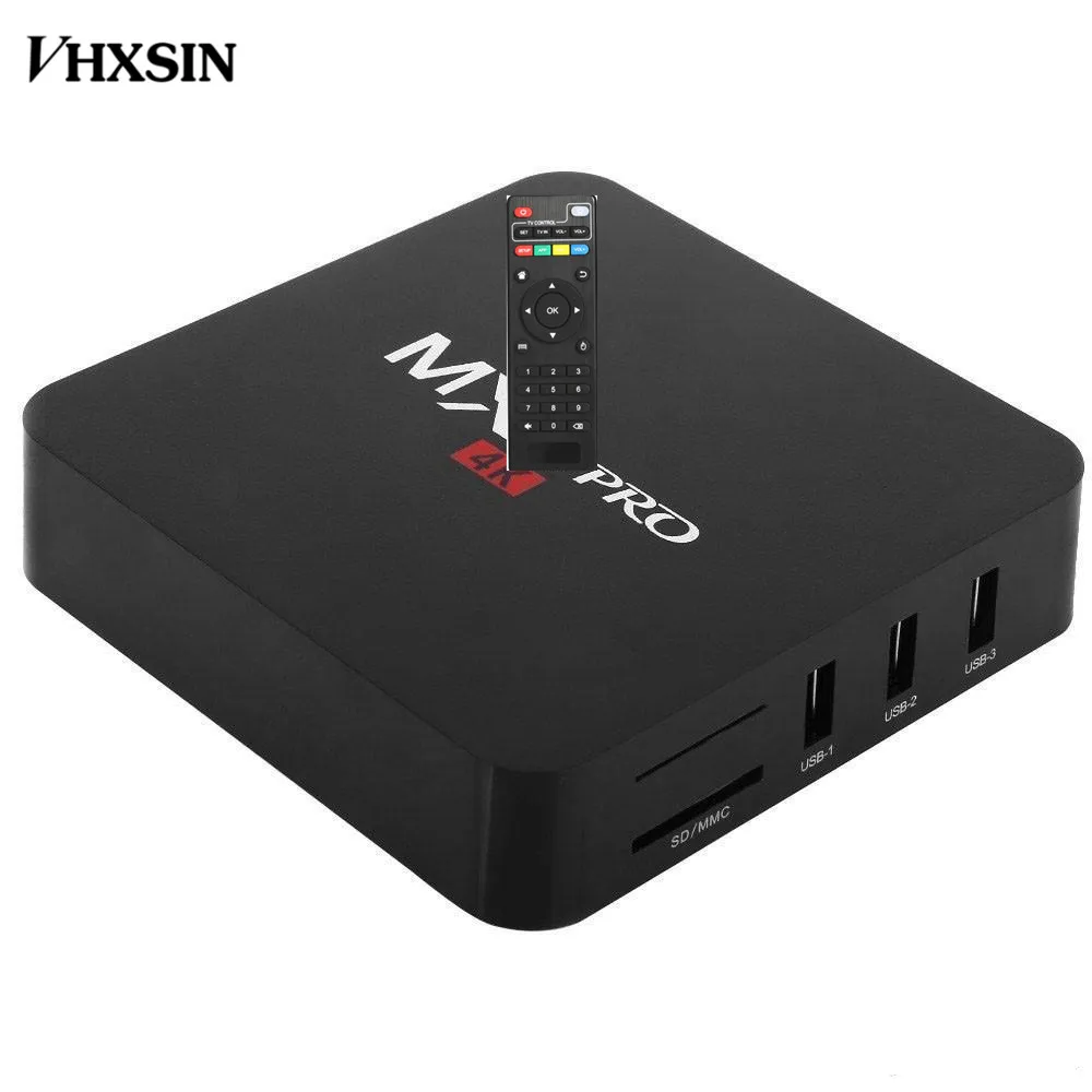 VHXSIN 20 шт mxq Pro Android 7 1 четырехъядерный 1G/8G 4K Google потоковый медиаплеер коробка с Wifi