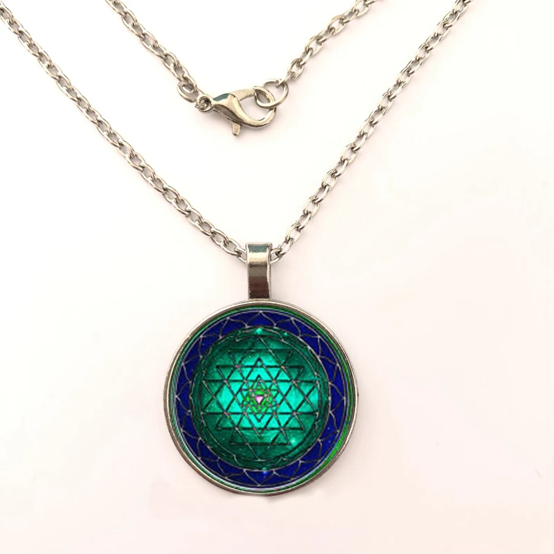 Высокое качество Sri Yantra ожерелье кулон Священная Геометрия ювелирные изделия