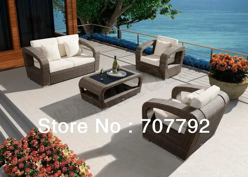 Современная Садовая мебель 4 шт. роскошный диван Королевский дворец садовая из