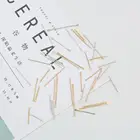 50 шт. 100 шт. ЗолотыеРодиевые двухцилиндровые соединительные стержни для самостоятельного изготовления, металлические серьги, зажим для ушей, крючок для ушей ручной работы, материалы для ювелирных изделий