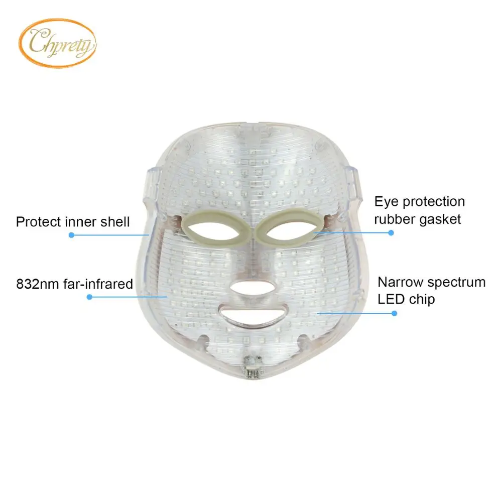 Светодиодный фотонный массажер для лица 7 цветов|masker| |