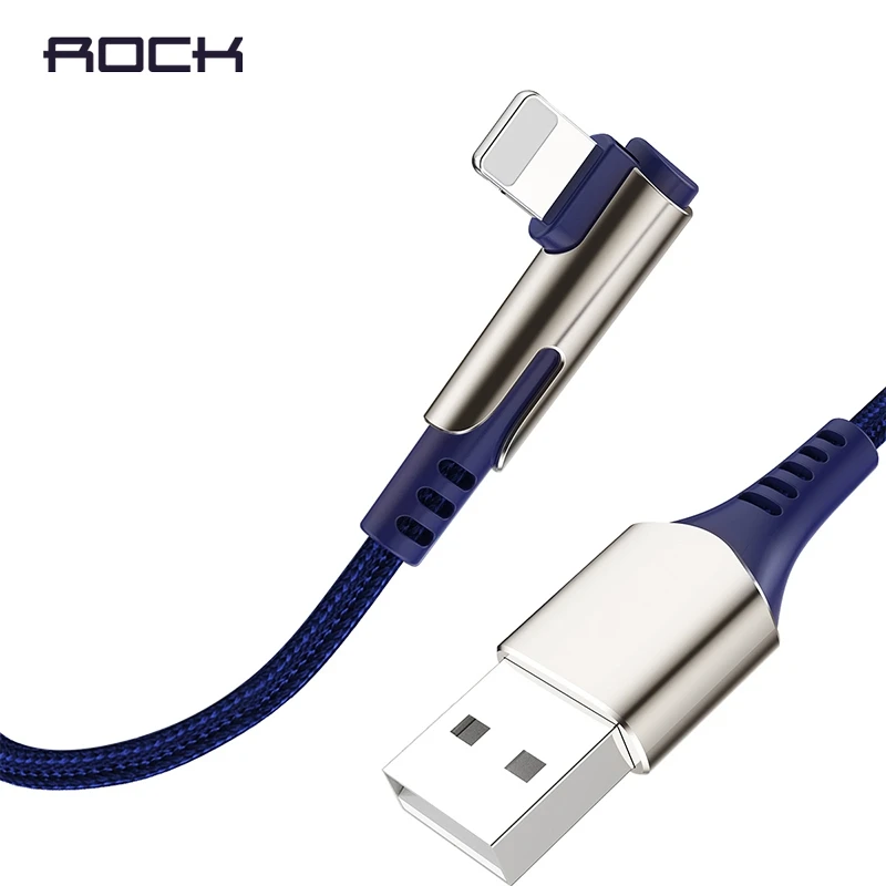 Usb кабель ROCK 90 градусов для быстрой зарядки телефона и синхронизации данных из