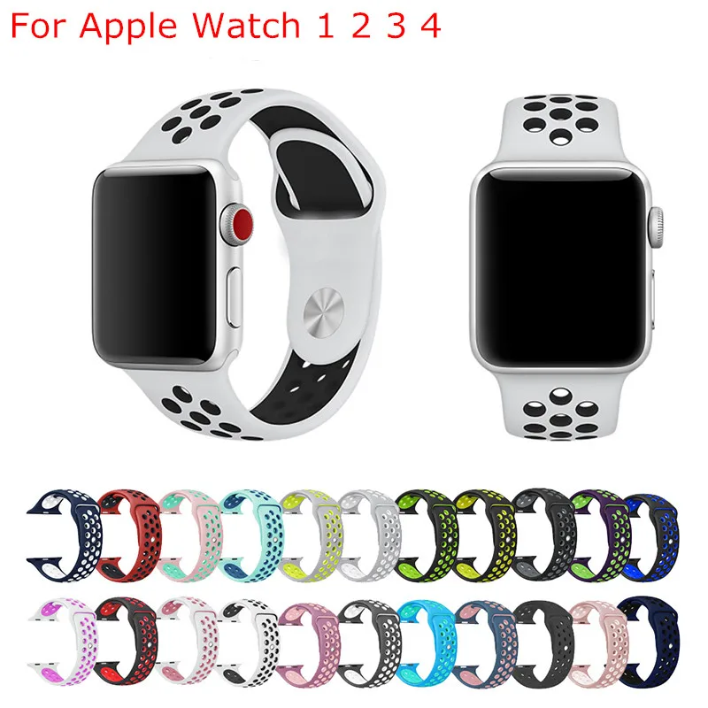 Силиконовый ремешок для Apple Watch band 38 мм 42 мм 40 мм 44 мм сменный ремешок для часов для i Watch Band Series 5 4 3 2 1