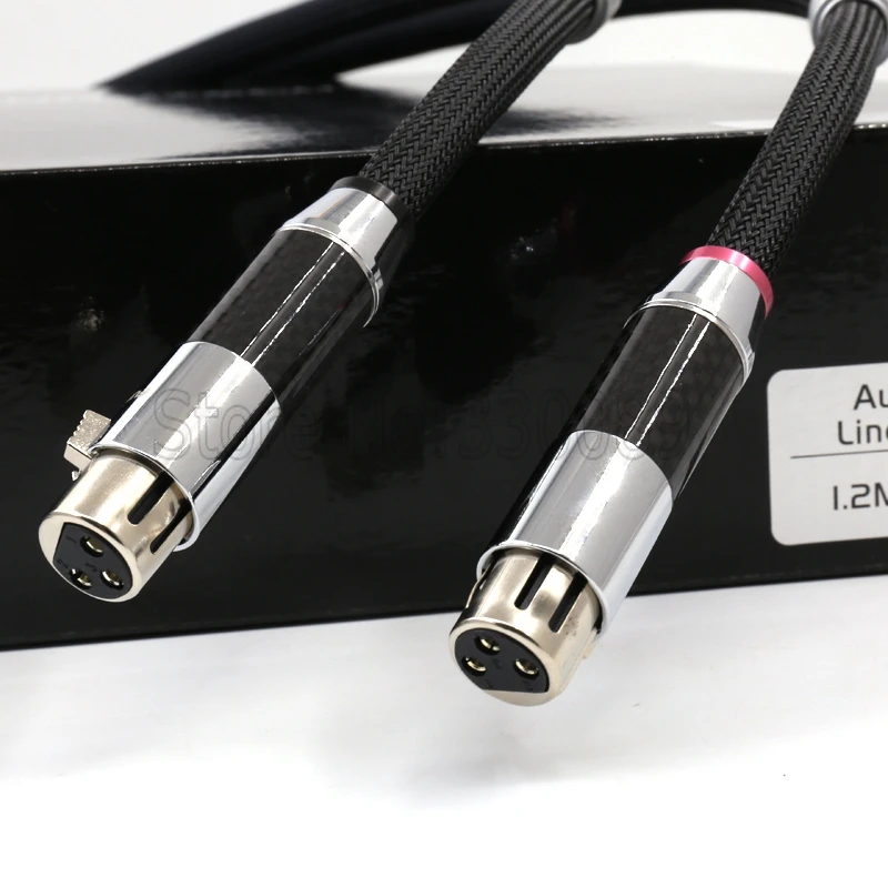 3 м/пара Lineflux(XLR) аудио кабель XLR с углеродного волокна Соединительный Штепсель XLR