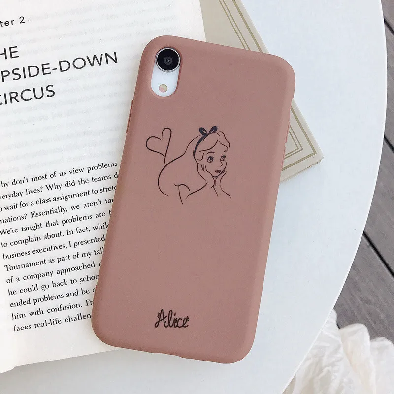 alice Чехол с рисунком Алисы для iPhone 11 Pro iPhone11 6 6S 7 8 Plus для iPhone X XS MAX XR мягкая задняя крышка ретро коричневый Чехол - Цвет: alice