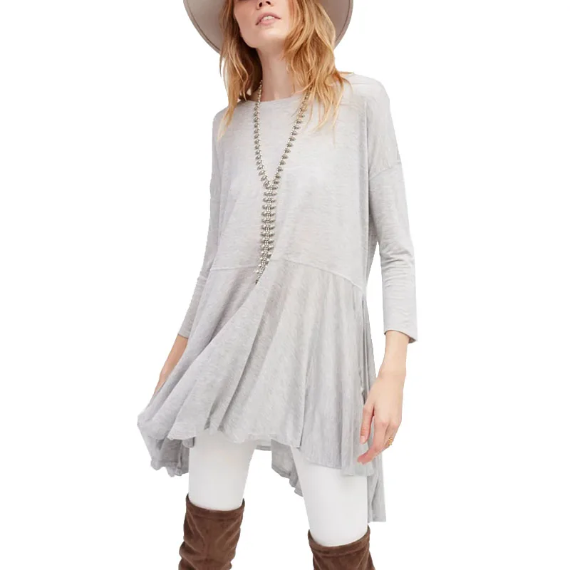 NYMPH новинка 2017 весенние женские блузки модные с рукавом три четверти разрезом