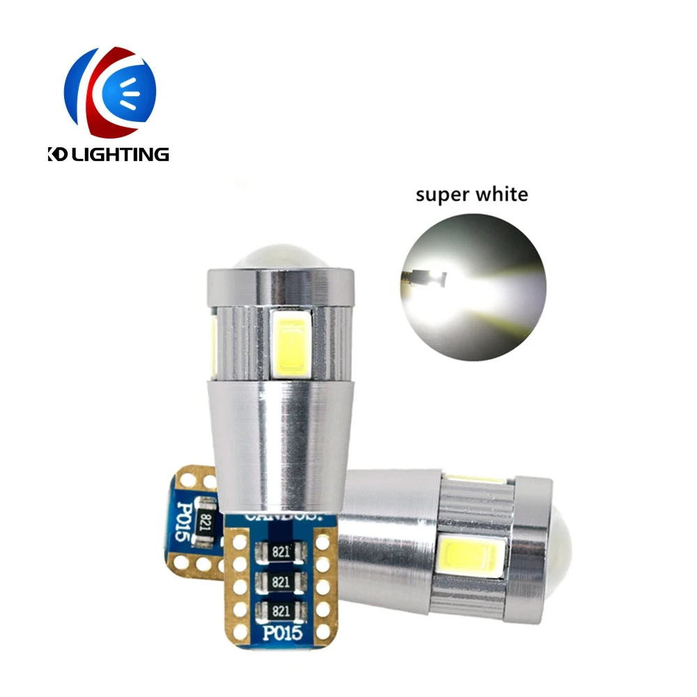 KD 2 шт./лот 5630 5730 T10 w5w Автомобильные canbus 6smd светодиодные лампы на танкетке
