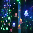 3,5 м светодиодный занавес рождественской елки гирлянда сосульки светильник Фея Украшения Новый год светильник s Свадебная вечеринка по стандартам ЕССШАAUUK AC100-240V