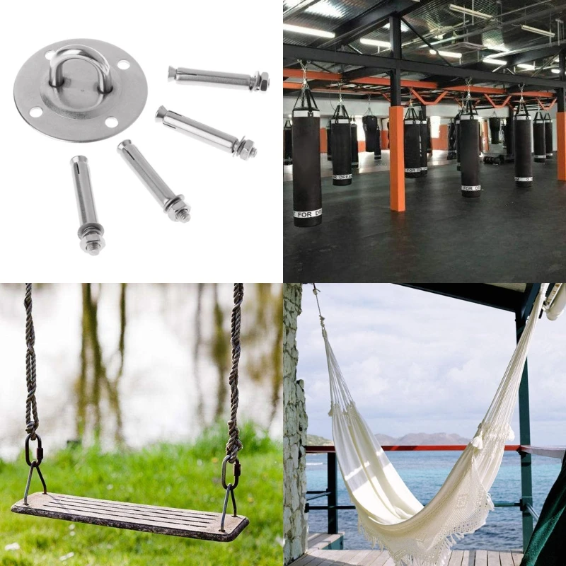 

Hammock Wall Mount Anchor Hooks Heavy Duty Aerial Yoga Ceiling Swing Hanging Kit
