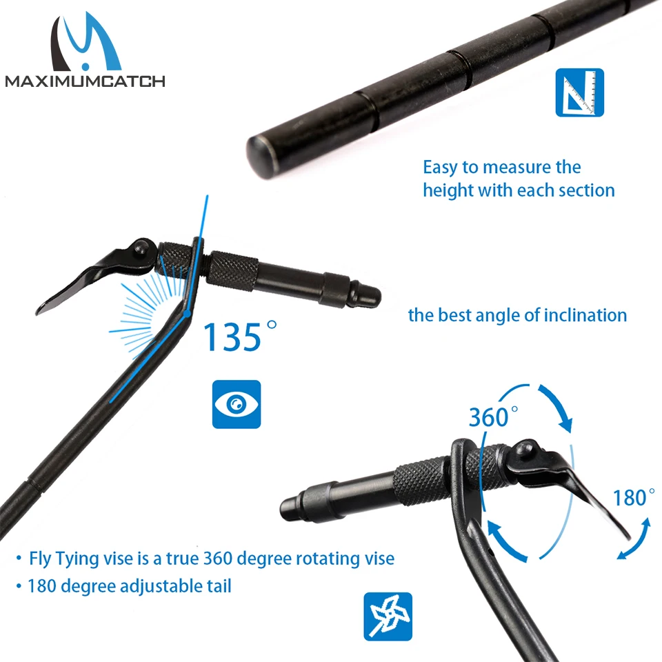 Maximumcatch железная вращающаяся тиска для завязывания мухи с тяжелым основанием