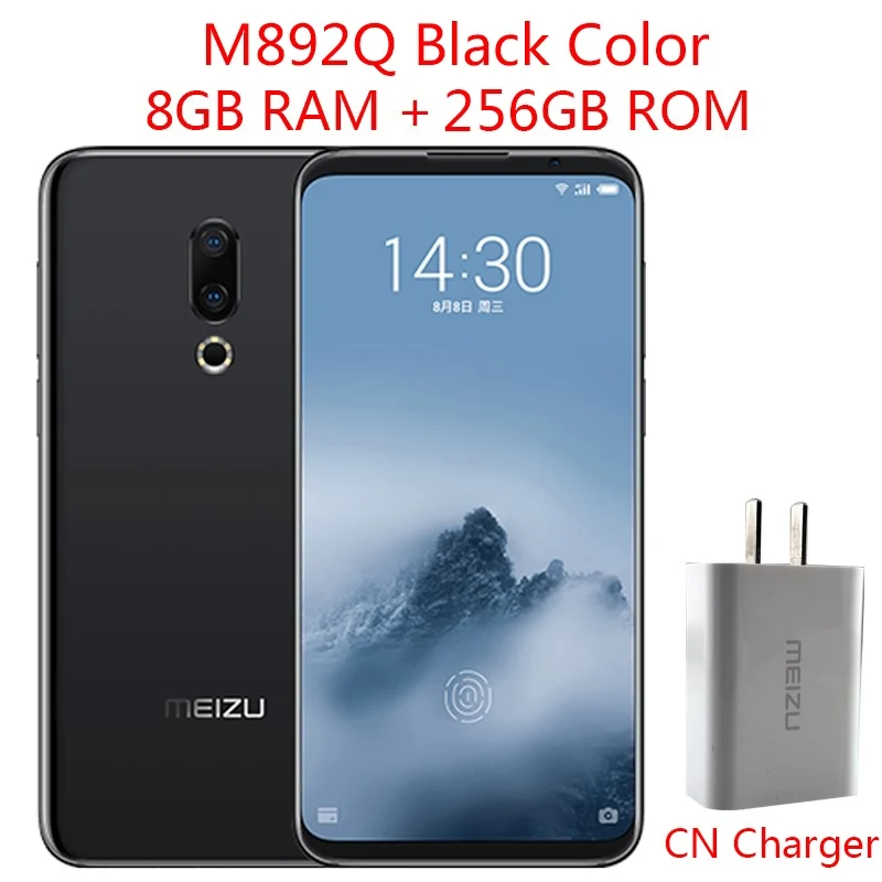 M892Q Black 8G 256G Официальный Meizu 16th Plus, 16 Plus, 6G, 128G, 4G, LTE, Snapdragon 845, четыре ядра, Adreno 630, 6,5 дюймов, FHD, 2160x1080 P, полный экран, сотовый телефон - Цвет: M892Q Black 8G 256G