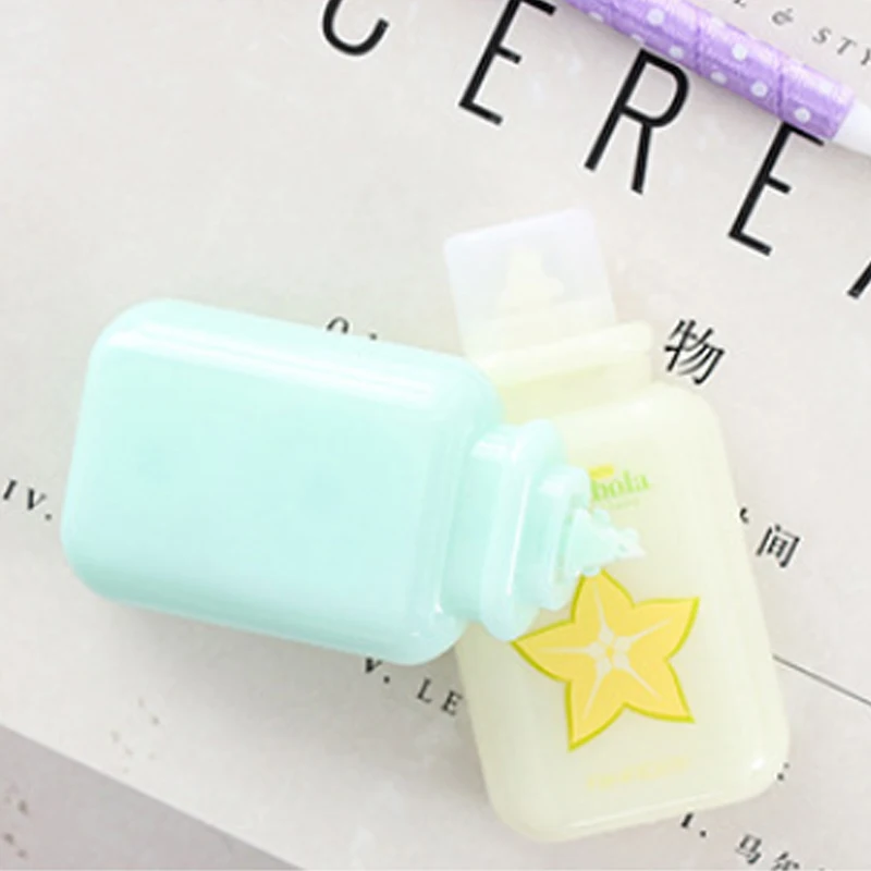 Милые фрукты молочная бутылка коррекция лента материал Эсколар kawaii Канцтовары