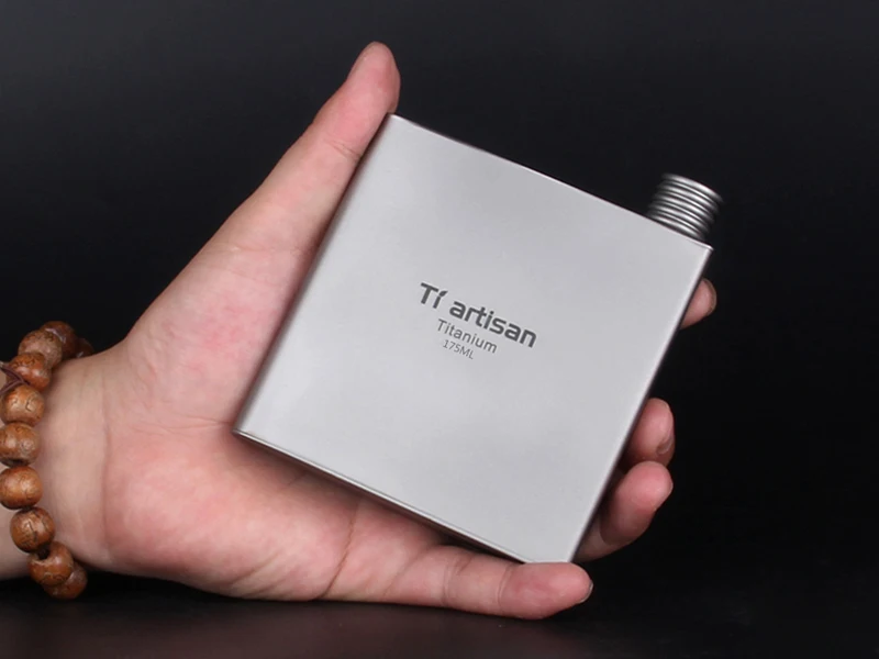 Tiartisan 175 мл титановый хип-ликер алкогольные напитки колба открытая кемпинговая вода бутылка для виски карманная бутылка вина с мешком Ta8602