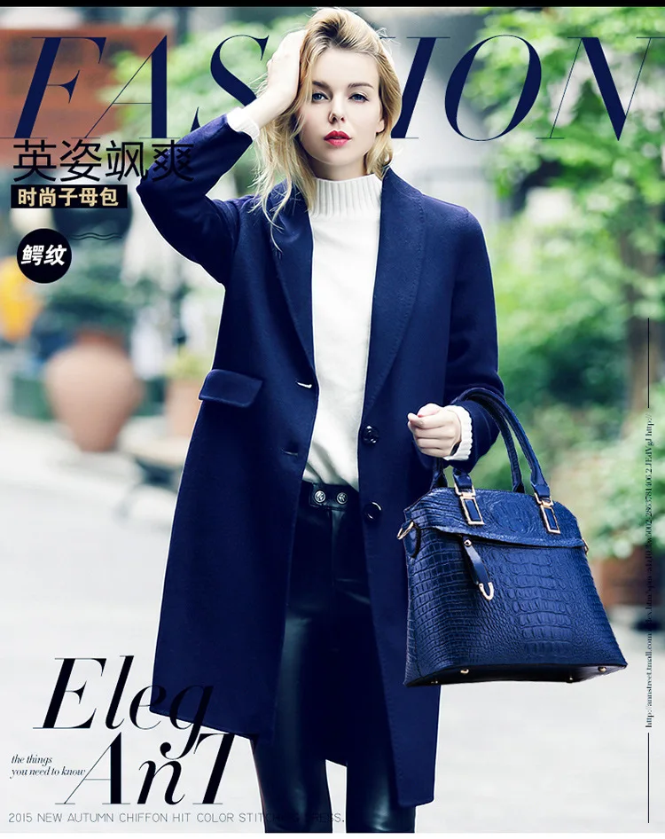 Сумка на плечо женская из экокожи модный саквояж крокодиловой расцветки