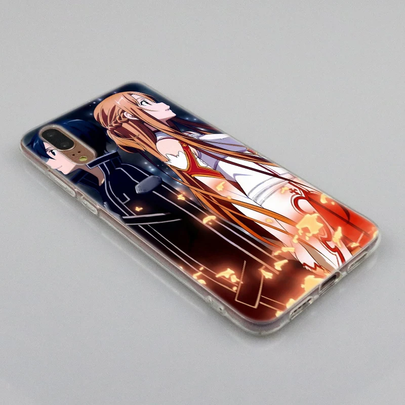 Hot Anime Sword Art Online Silicone Case for Huawei P30 P20 P10 P9 P8 Lite 2017 Pro Mini P Smart 2019 Plus Fashion Cover | Мобильные