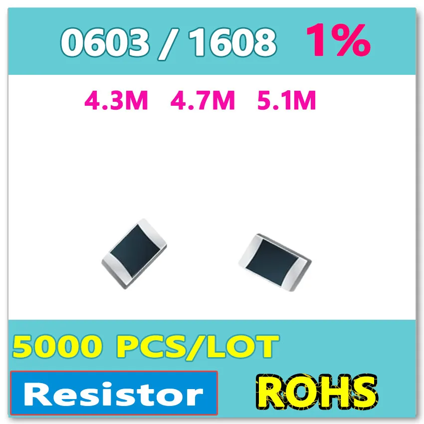 JASNPROSMA OHM 0603 F 1% 5000 шт 4 3 м 7 5 1 smd 1608 резистор|smd 1608|smd 0603smd 50 |