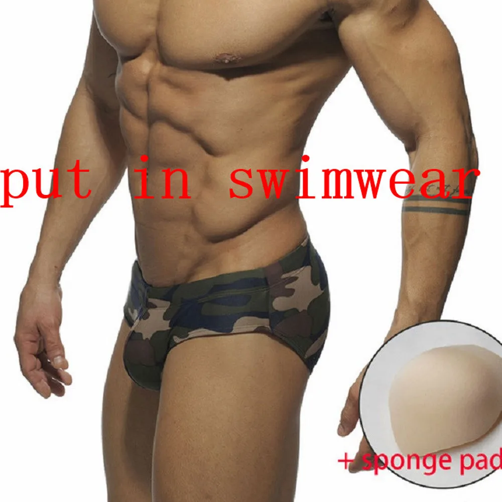 

Soft Three-dimensional sponge protective pad Men underwear pad Sexy swimming trunks swim thong protective pad #22