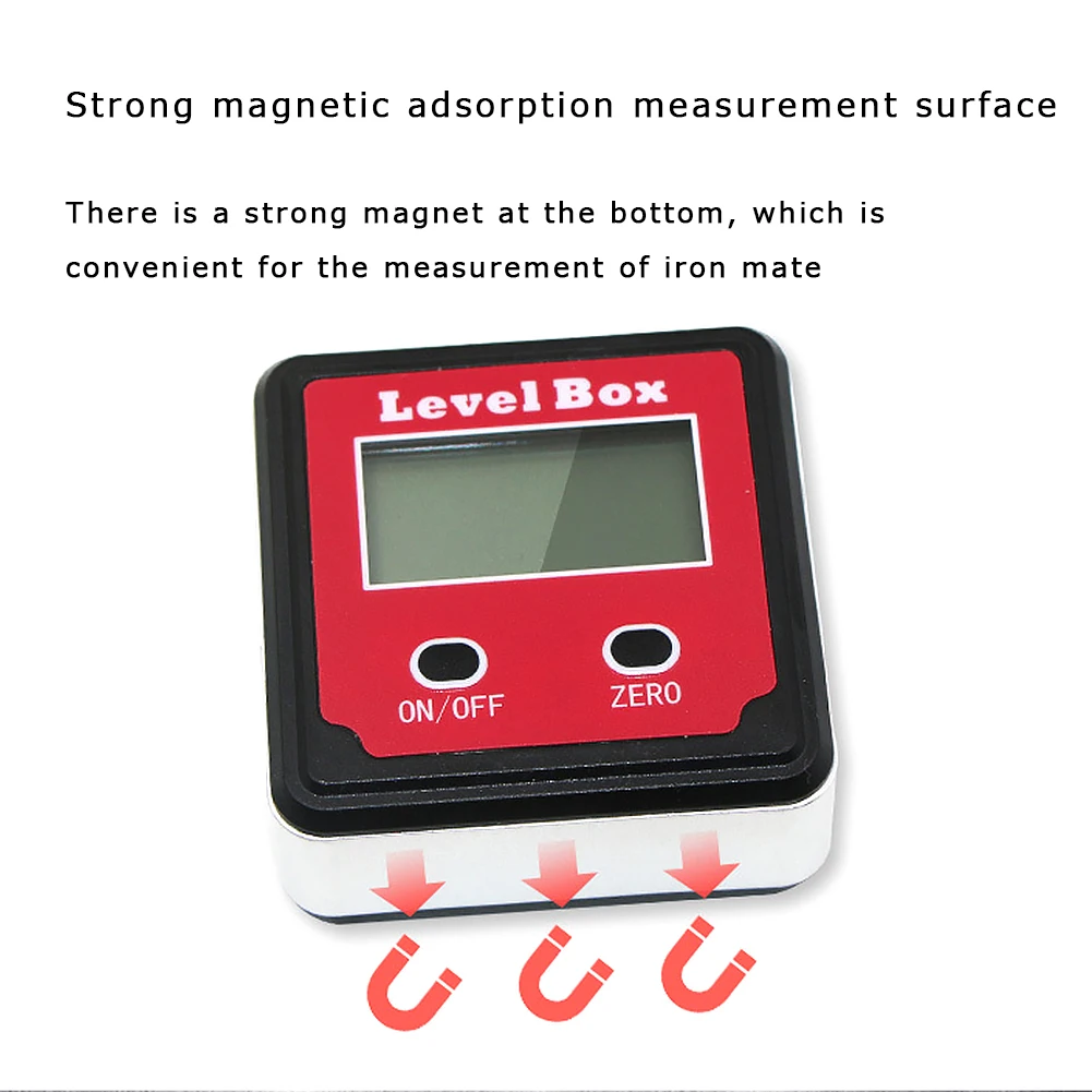 Red 2 Key Precision Electronic Digital Inclinometer Slope Meter Level Protractor Angle Box | Инструменты