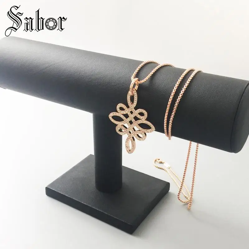 Женский кулон с розовым узлом в этническом стиле | Украшения и аксессуары