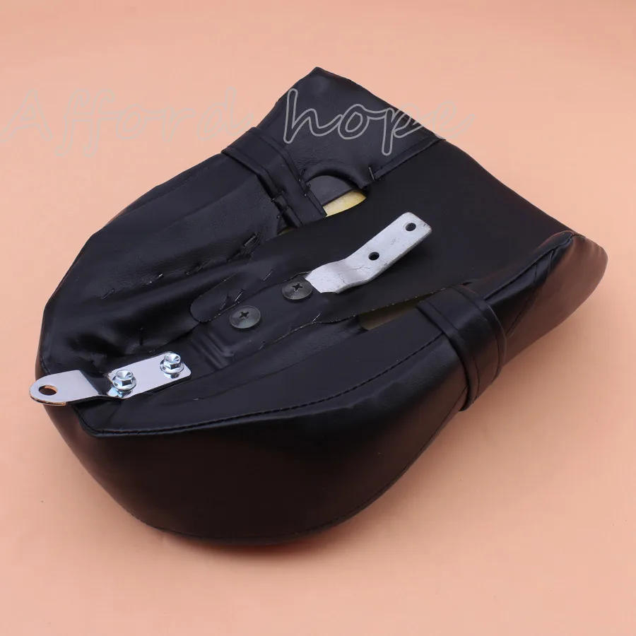 Черное мотоциклетное синтетическое кожаное заднее сиденье Sella из мягкой пены