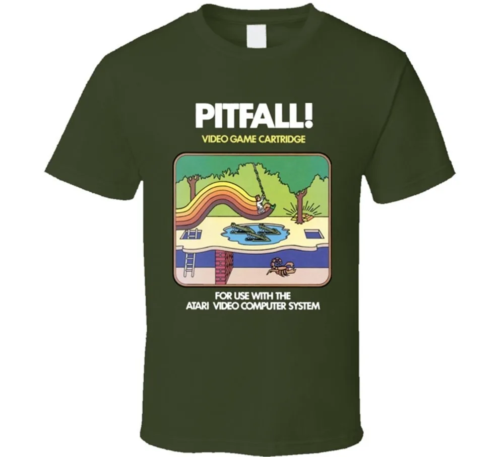Футболки с принтом короткая футболка Bandit Pitfall activon Винтажная видеоиграми уличные