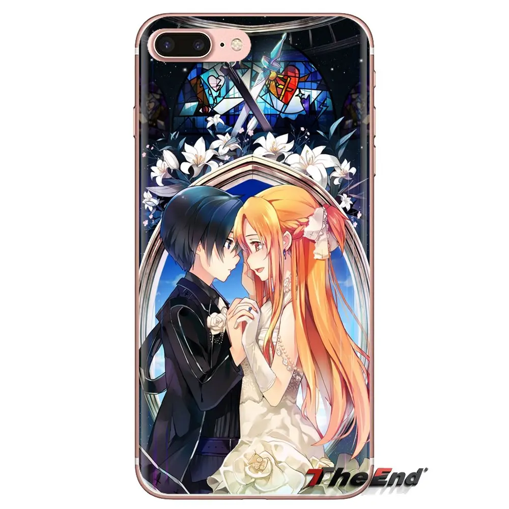 For iPod Touch Apple iPhone 4 4S 5 5S SE 5C 6 6S 7 8 X XR XS Plus MAX Anime Sword Art Online game Asuna Krito Soft Silicone Case |