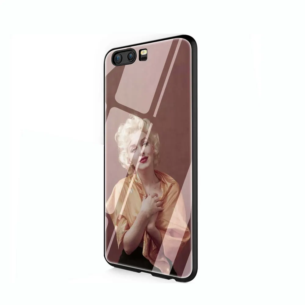 G10 Мэрилин Монро с кошкой прекрасный закаленное стекло чехол для huawei P10 P20 P30 mate 20 Honor 9 10 Lite Pro 7A 8X P Smart - Цвет: G10