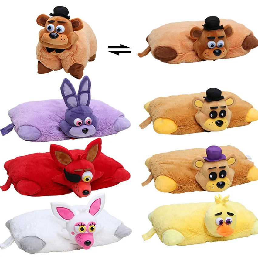 7 стилей 43 см* 30 см Фредди Fazbear плюшевая подушка пять ночей у Фредди мангл Фокси Бонни и Чика Золотой медведь игрушки FNAF Автомобильная подушка
