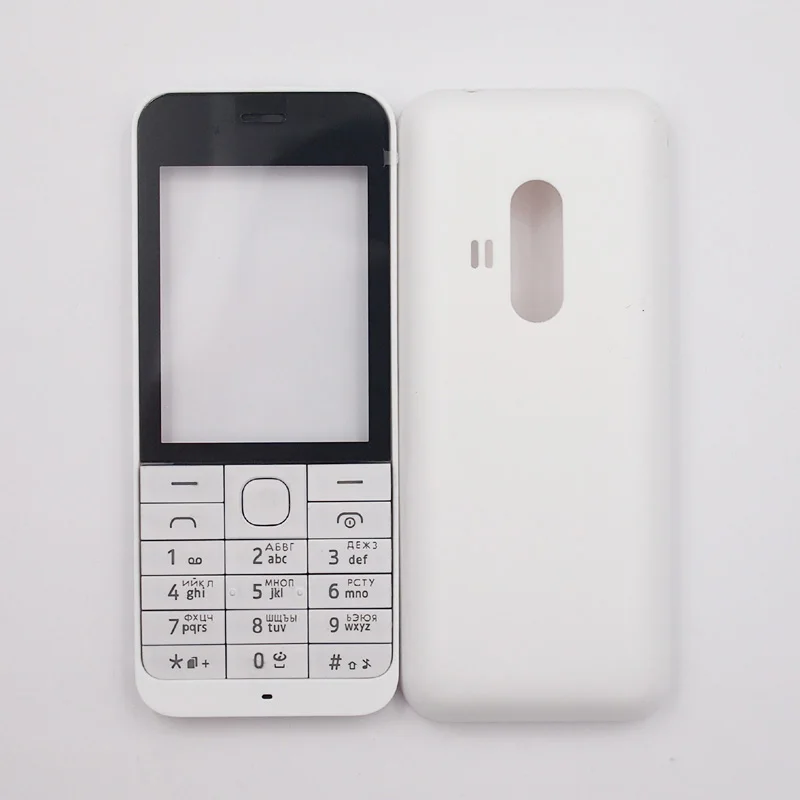 Белый BaanSam красочный чехол для Nokia 220 с русской клавиатурой - Цвет: Белый