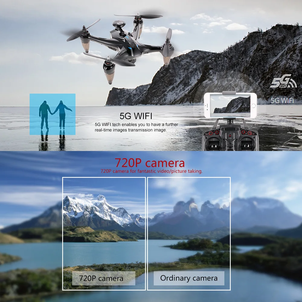 X198 2 4G 5G Wifi 1080P 720P камера Дрон селфи FPV удержание высоты RC Квадрокоптер пульт