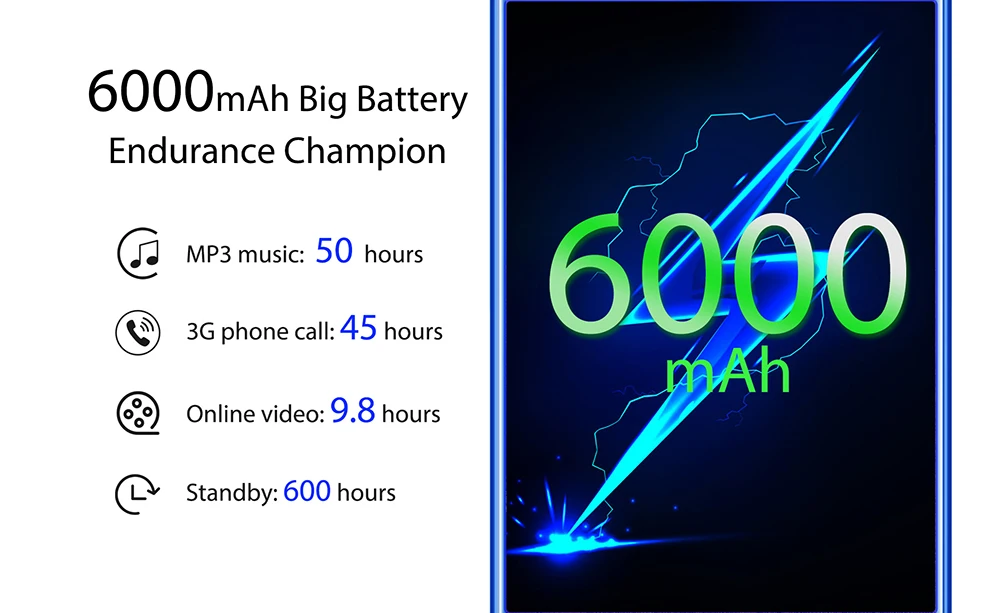 OUKITEL K9 водослива 7,1" FHD+ 1080*2244 16MP+ 2MP/8MP мобильный телефон 4GB 64GB Face ID смартфон 6000mAh 5 V/6A Быстрая зарядка OTG
